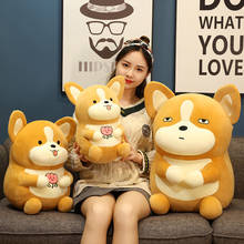 1pc 35cm kawaii pelúcia shiba inu bonecas adorável sentado dos desenhos animados brinquedos do cão recheado macio animal travesseiro para o bebê crianças presentes de aniversário 2024 - compre barato