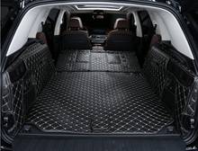 Car Embroidery Leather Full Rear Trunk Tray Liner Cargo Mat Floor Protector Foot Pad Mats For BMW X5 G05 2019 2020 2024 - buy cheap