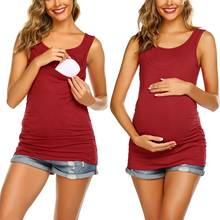 Женская рубашка для кормящих мам без рукавов, топы для грудного вскармливания, Одежда для беременных, медицинская женская блузка 2024 - купить недорого