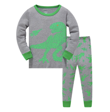 2020 novo algodão crianças pijamas conjuntos manter quente bebê meninos roupas dos desenhos animados crianças sleepwear manga longa tops + calças 2 pçs 2024 - compre barato