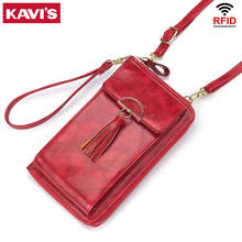 KAVIS-Bolso de hombro para teléfono móvil para mujer, cartera roja para teléfono móvil, tarjetero de uso diario, Mini bolso de verano 2024 - compra barato