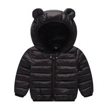 New 2021 Baby Boys Girls Cotton Winter Jacket Outwear Fashion Children Cotton-padded Cartoon Ear Hoodies Infant Warm Coat 2024 - buy cheap