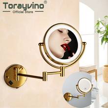 Illuminated Wall Mirrors For Bathroom Round LED Light Rotated Makeup And X3 Double Sided Mirror Bathroom Mirrors 2024 - buy cheap