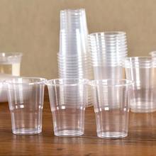 50Pcs Clear Plastic Disposable Cups Party Shot Glasses Jelly Ice Cream Cups Birthday Tumblers Wine Tea Coffee Cup 2024 - купить недорого