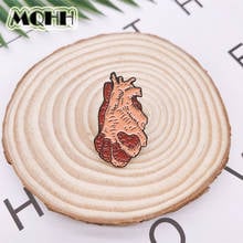 cartoon creative organ heart enamel brooch red hug hand in heart alloy badge cowboy clothes bag pin cute sweet woman jewelry 2024 - buy cheap