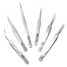 6Pcs Precision Tweezers Set Thicken Stainless Steel Electronics Tweezers Precision Forceps Tools Multi Tool Hand E5A9 2024 - buy cheap