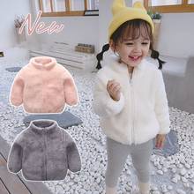 Abrigo grueso de lana para niñas, chaquetas de moda para niños, prendas de vestir para otoño e invierno, 9GT013 2024 - compra barato