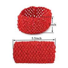 12PCS 7.5cm 14CM wide knit DIY hair band fashion accessories baby knit wrapped chest elastic hair band 2024 - buy cheap