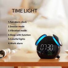 Lámpara de seta colorida de inducción inteligente, reloj electrónico, mini reloj digital led, reloj de mesa pequeño, luminoso, silencioso 2024 - compra barato