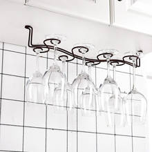 8 Cups Metal Vintage Bronze Glass Rack Holder Stemware Hanging Under Cabinet Kitchen Bar Champagne Wine Storage Shelf 2024 - buy cheap