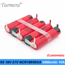 5S 18V 21V NCR18650GA Rechargeable Lithium Battery 3500mAh 10A Current for Vacuum Cleaner and Electric Drill Screwdriver Turmera 2024 - buy cheap