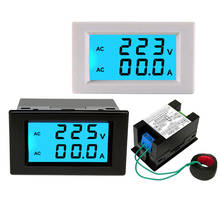 AC 80-450V 0-200A Digital Voltmeter Ammeter Dual Display Voltage Detector Current Meter Panel Amp Volt Gauge 0.28" Blue LED 2024 - buy cheap