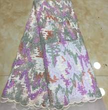 Красивая Jolin-9.9803 нигерийская ткань для вечернего платья новое Африканское вышитое кружево ткань 2024 - купить недорого
