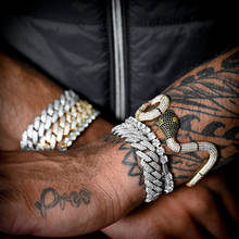 wholesale men hip hop bracelet with cz paved miami cuban chain bracelet bangle hot sale high quality heavy iced out bracelet 2024 - buy cheap