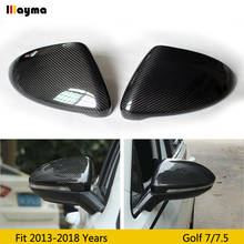 Cubierta de espejo de fibra de carbono, estilo deportivo para VW Golf 7, 1,4 T, 1.6L, Rline, GTI, Año 2013-2018, MK7, línea R, reemplaza la tapa del espejo trasero, 1 par 2024 - compra barato