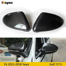 Sport style Carbon Fiber Mirror cover For VW Golf 7 1.4T 1.6L Rline GTI 2013-2018 year MK7 R line replace rear mirror cap 1 pair 2024 - buy cheap