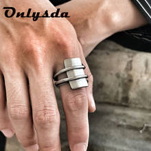 Anel viking de aço inoxidável, anel simples de martelo vintage, retrô punk anel clássico masculino com dedos amor para homens joias para presente atacado osr526 2024 - compre barato
