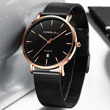 Men Watch Quartz Movement Stainless Steel Mesh New Top Luxury Waterproof Men Ultra Thin Simple Wristwatch Fashion Casual Watches 2024 - buy cheap