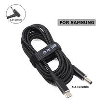 Cabo de carregamento pd usb tipo c de 100w para 5.5x3.0mm x mm, conversor para samsung 19v e adaptador de energia para laptop 2024 - compre barato