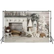 HUAYI Photography Backdrop Christmas Photo Background Christmas Fireplace Decorations Family Party Photoshoot Backdrop W-3607 2024 - buy cheap