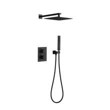Chaowalk-ducha termostática para baño, conjunto de ducha europeo, color negro mate, montado en la pared 2024 - compra barato