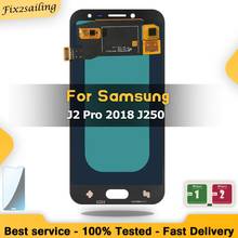 100% Testado Super AMOLED Para Samsung Galaxy J2 Pro 2018 J250 Display LCD Montagem da Tela de Toque Do Painel de Trabalho 2024 - compre barato