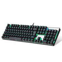MOTOSPEED CK104 Mechanical Gaming Keyboard Wired USB Colorful LED Backlight Gaming Keyboard with 104 Keys for Portuguese 2024 - купить недорого