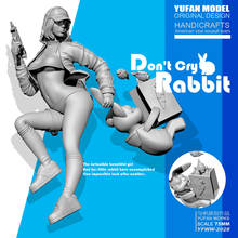 YUFan Model 1/24 Resin Kits Cool goddess rabbit resin soldier self-assembled YFWW-2028 2024 - buy cheap