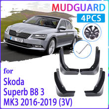 Guardabarros de coche para Skoda Superb B8 3 MK3 3V 2016 ~ 2019, accesorios para automóviles, 4 Uds. 2024 - compra barato