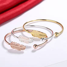 Fysara marca de luxo pulseiras ouro cor cobre abertura jóias carta nobre feminino manguito pulseiras pulseira b0051 2024 - compre barato