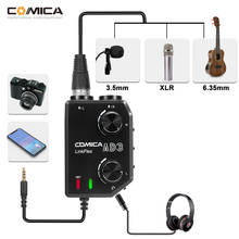 Comica LinkFlex AD3 Two-channels XLR/3.5mm/6.35mm-3.5mm Audio Preamp Mixer Adapter for Guitar microphone to Camera Smartphone 2024 - buy cheap