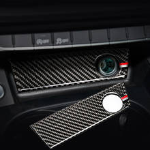 Car Interior styling Gear cigarette lighter charger hole storage Cover Trim Carbon Fiber Sticker For Audi A4 2017 2024 - buy cheap