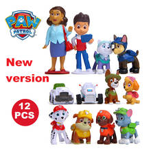 Paw Patrol 12Pcs/8Pcs Mini Dog Modle Patrol Puppy Captain Action Figure Model New year Boy's Gift Toys for Children 2024 - buy cheap