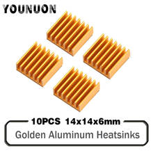 YOUNUON 10pcs 14x14x6mm Aluminum Heatsink PC VGA Card RAM Memory IC Chip Heat Sink Cooling Cooler 14mm x 6mm 2024 - buy cheap