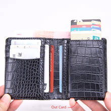 High Quality Crocodile Rfid Wallets Men Money Bag Small Purse Male Card Wallet Small Clutch Leather Wallet Thin Carteras 2021 2024 - buy cheap