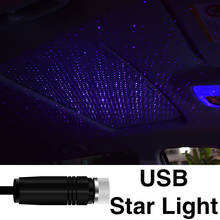 Blue LED Red Car Roof Star Night Light Projector Atmosphere Galaxy Lamp USB Decorative Lamp Adjustable Car Light C206 dynamic 2024 - buy cheap