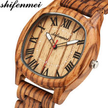 Reloj de madera completo Shifemei relojes de caballeros masculinos reloj de 2019 hombres reloj de cuarzo de marca de lujo Zegarek Damski 2024 - compra barato
