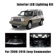Lâmpadas canbus brancas de led, 13 lâmpadas para leitura no carro, kit interior apto para jeep commander 2004-2011 2006, lâmpada de licença de cortesia com passo do porta-malas 2024 - compre barato