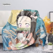 Upetstory Demon Slayer Bedding Sheet Sofa Throw Nap Blanket As Mat Travel Picnic Home for Adults Kids on Bed Crib Plane Cobertor 2024 - buy cheap