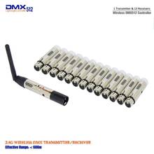 14pcs/lot 1PCS Transmitter And 13pcs Receiver Wireless DMX512 Transmitter For Stage lighting Control 2024 - buy cheap