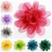 Шикарные шифоновые цветы для повязки на голову, 200 шт., 5 см, 2 дюйма, тканевые цветы для заколки для волос, аксессуары, бутик, принцесса, цветок для волос 2024 - купить недорого