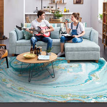 Скандинавский абстрактный акварельный синий морской ковер, напольный коврик для спальни, гостиной, большие коврики для дома, детской комнаты, кабинета, на заказ 2024 - купить недорого