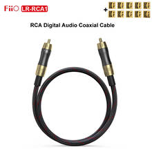 Цифровой аудиокоаксиальный кабель Fiio LR-RCA1 RCA, 50 см, позолоченный штекер RCA для ПК, ТВ-усилителя K5 Pro BTA30 LR RCA1 2024 - купить недорого