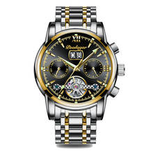 POEDAGAR Business Watch Men Automatic Mechanical Tourbillon Watch Luxury Fashion Stainless Steel Sport Watches Relogio Masculino 2024 - buy cheap