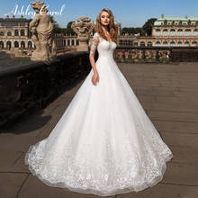 Ashley Carol A-Line Wedding Dress 2022 Off the Shoulder Lace Princess Bride Bridal Gown 2024 - buy cheap