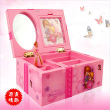 Dream Girl Music Box Childrens Musical Jewellery Box Rectangle with Pink Ballerina Alice in Wonderland music box jewelry box 2024 - buy cheap