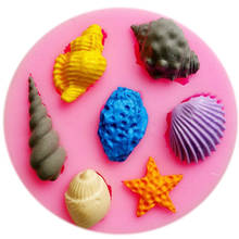 Molde de silicona con forma de concha de mar 3D, plato para hornear de grado alimenticio, utensilios para hornear de confitería de Chocolate y caramelo, herramientas de decoración de pasteles 2024 - compra barato