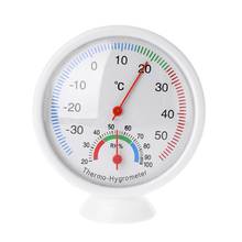 Termômetro ao ar livre indoor medidor de umidade relógio-em forma de temperatura higrômetro y5ja 2024 - compre barato
