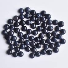 Wholesale 50pcs/lot new fashion blue sand stone round cab cabochon beads 4mm for jewelry Accessories making free shipping 2024 - buy cheap