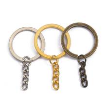 10pcs/lot Key Chain Key Ring keychain Bronze Rhodium Gold 20/25mm Long Round Split Keyrings Keychain DIY Jewelry Making Findings 2024 - buy cheap